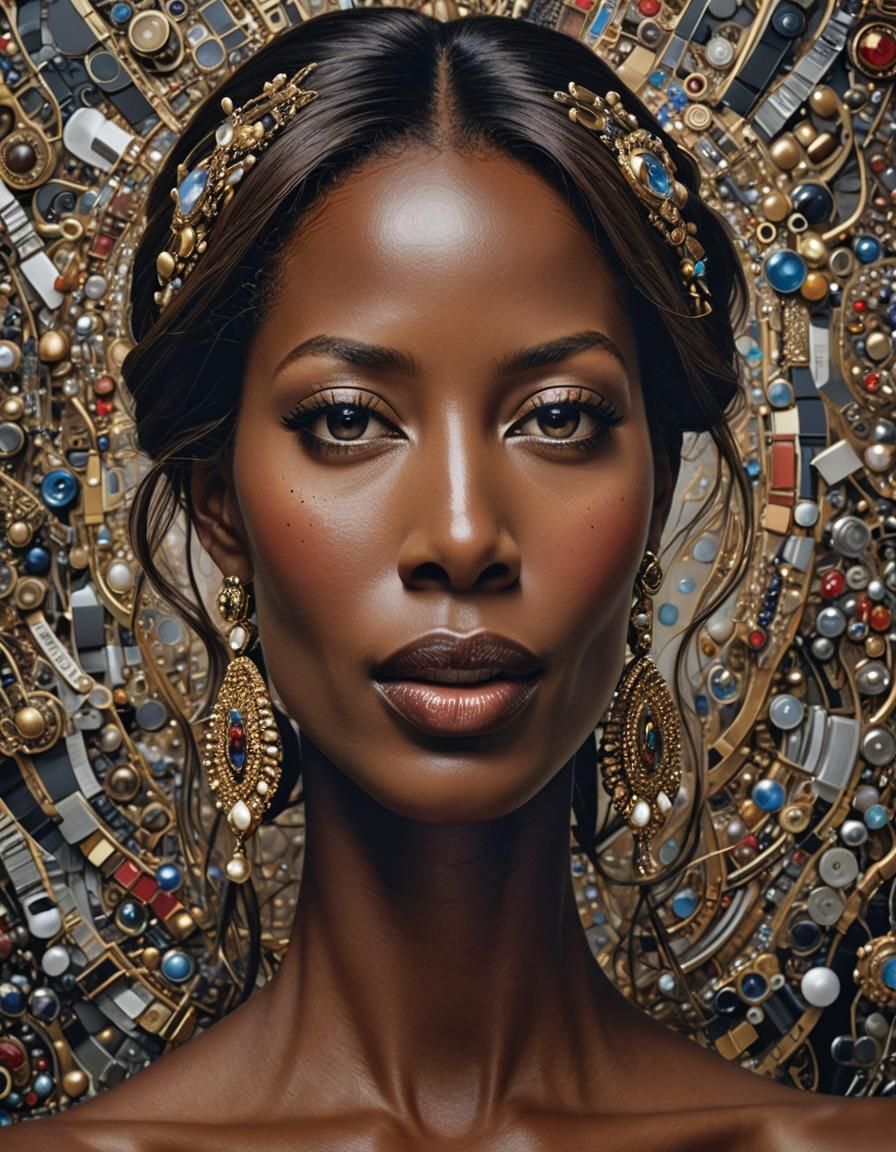 Hyperrealistic Portrait of a Blended Beauty