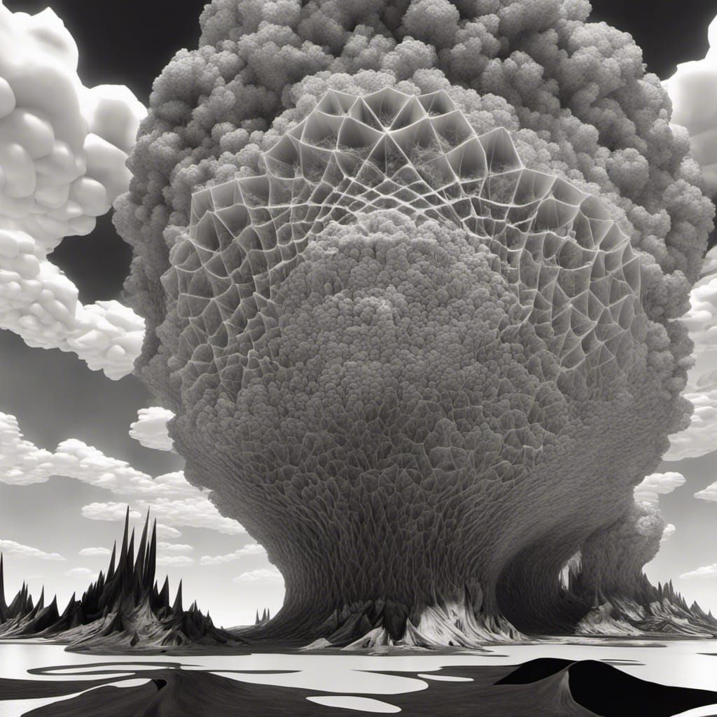 Gigantic Fractal Structure in Desolate Landscape