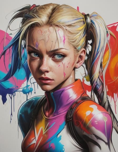 Cammy White in Pop Graffiti Street Art