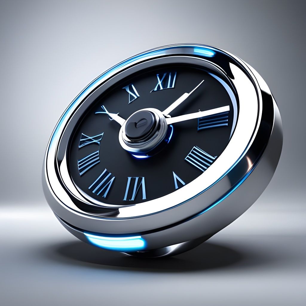 Futuristic Digital Desk Clock with LED Display