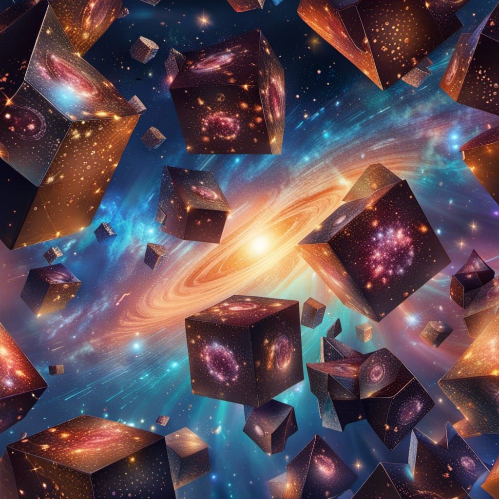 Cosmic Cubes: A Holographic Astral Illustration