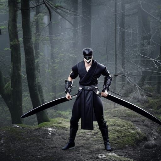 Ninja in a forest