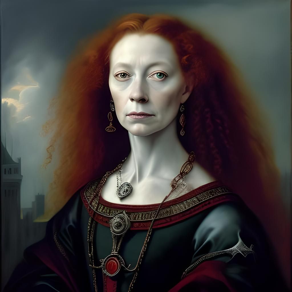 Catherine de Medici Portrait in Renaissance Style