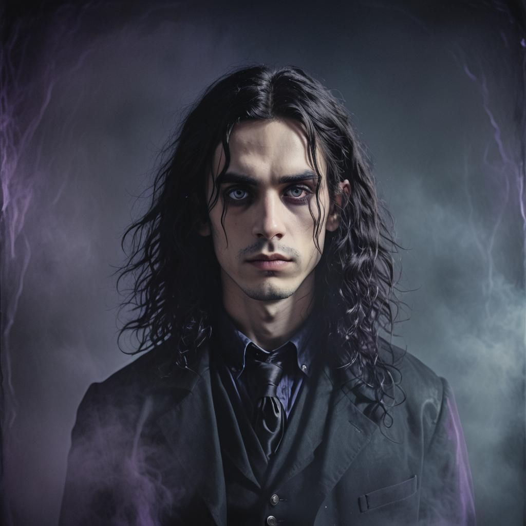 Neo-Gothic Portrait of a Goth Rock Man