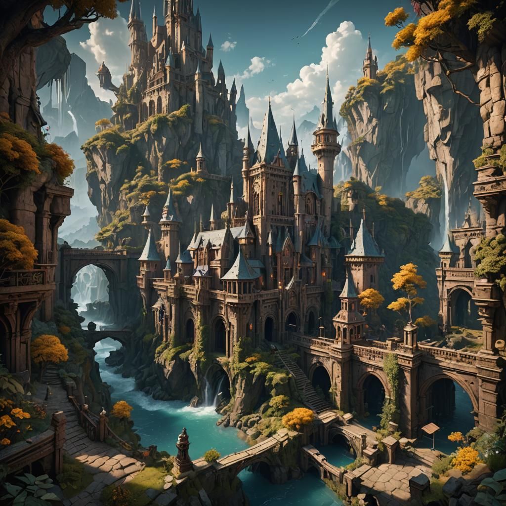 Fantastical Matte Painting with Deep Color Detail