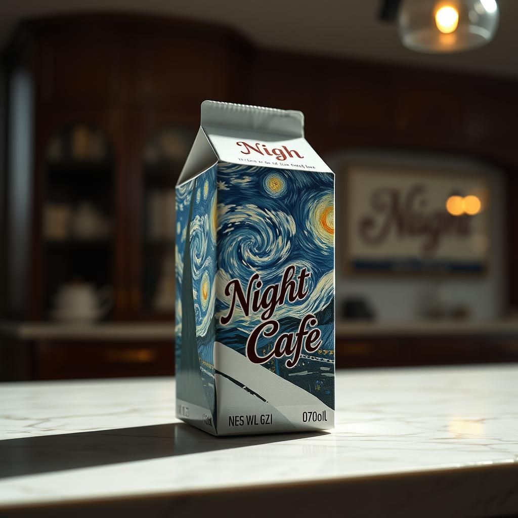 Milk Carton Starry Night Still Life Photograph