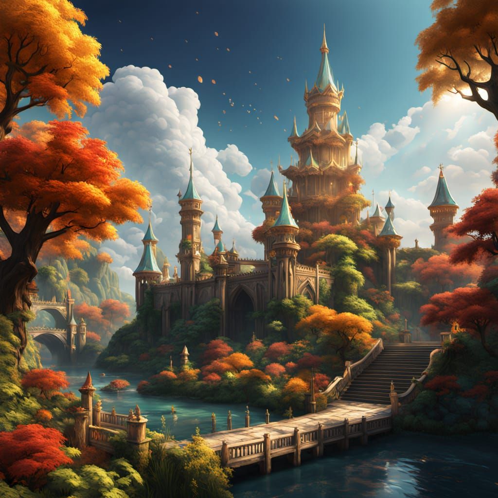 Surreal Paradise Palace Shines with Radiant Glow