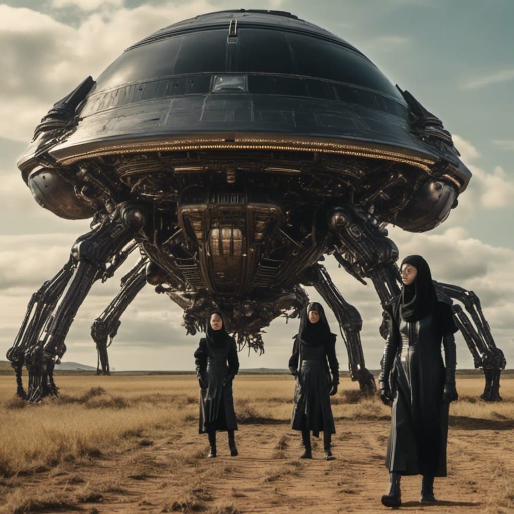 Biopunk Heptapod Landing: First Encounter on Earth