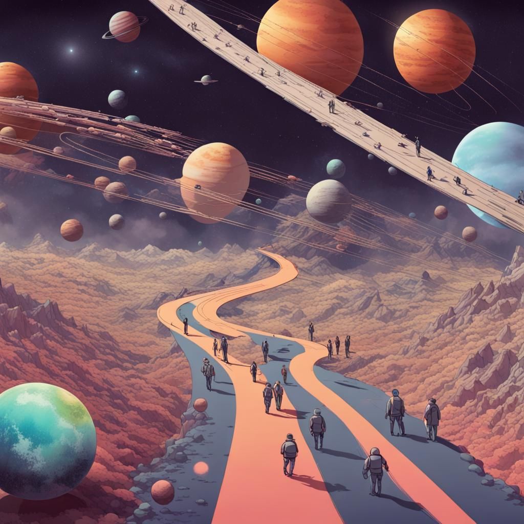DNA Road in Space Leading to Planets