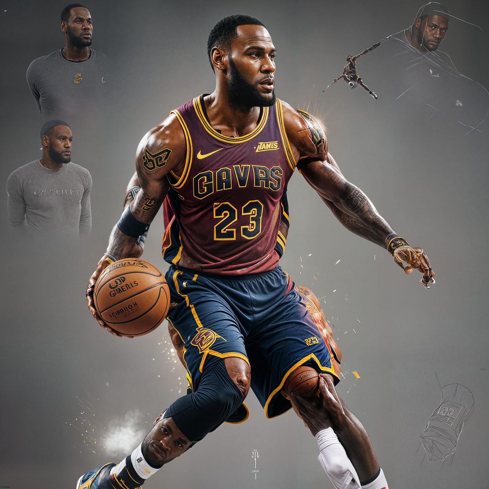 AI Generated Image of Lebron James