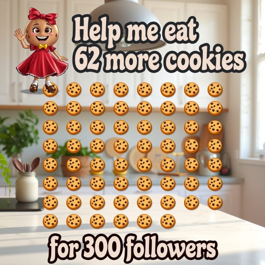 Playful Cookie Character Promotes Milk and Cookies