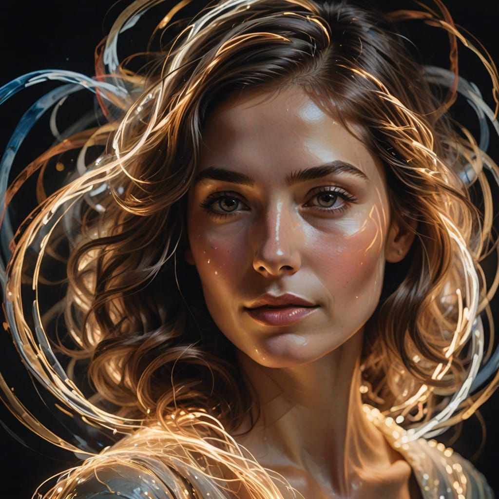 Vibrant Portrait in Pastel Hues