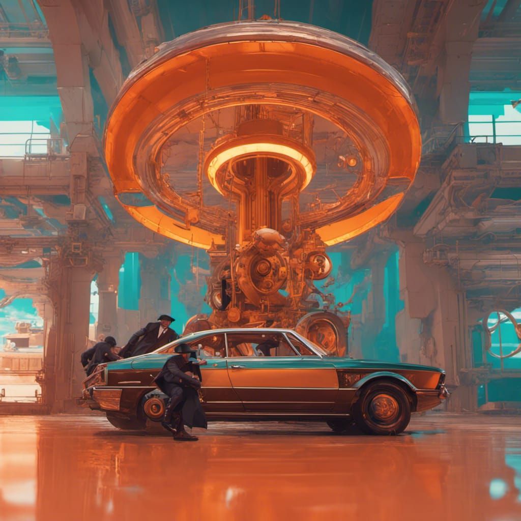 A Clockwork Orange in Hyperdetailed Concept Art