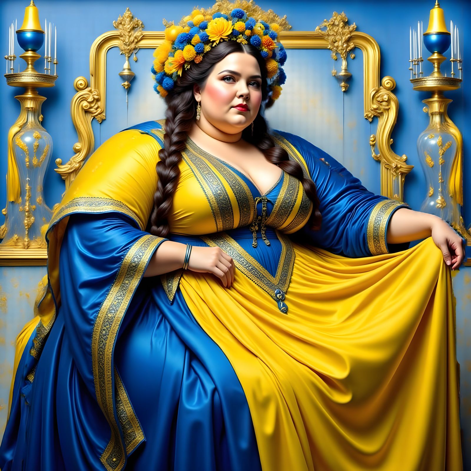 Ukrainian Woman Defiant Against Imperialism in Traditional Y...