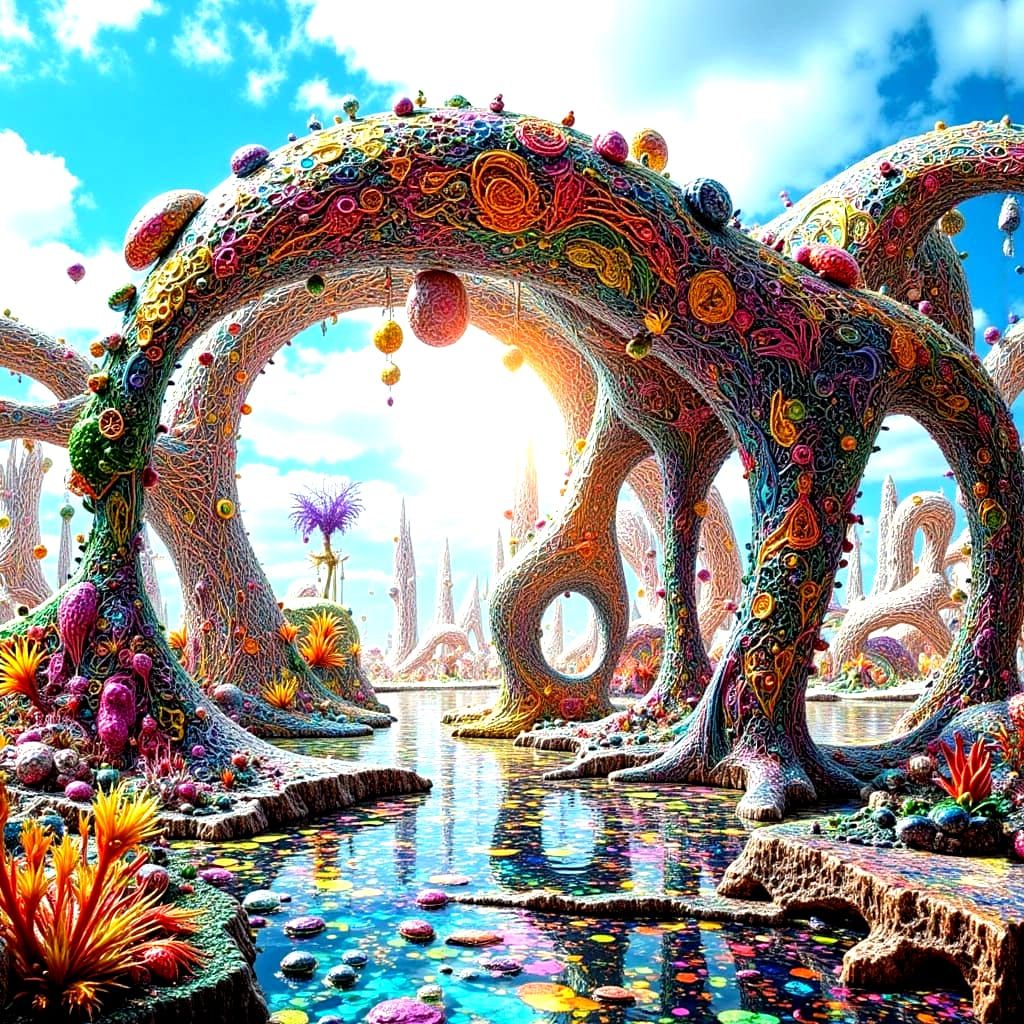 Monumental Open Air Pavilion in Art Deco Style