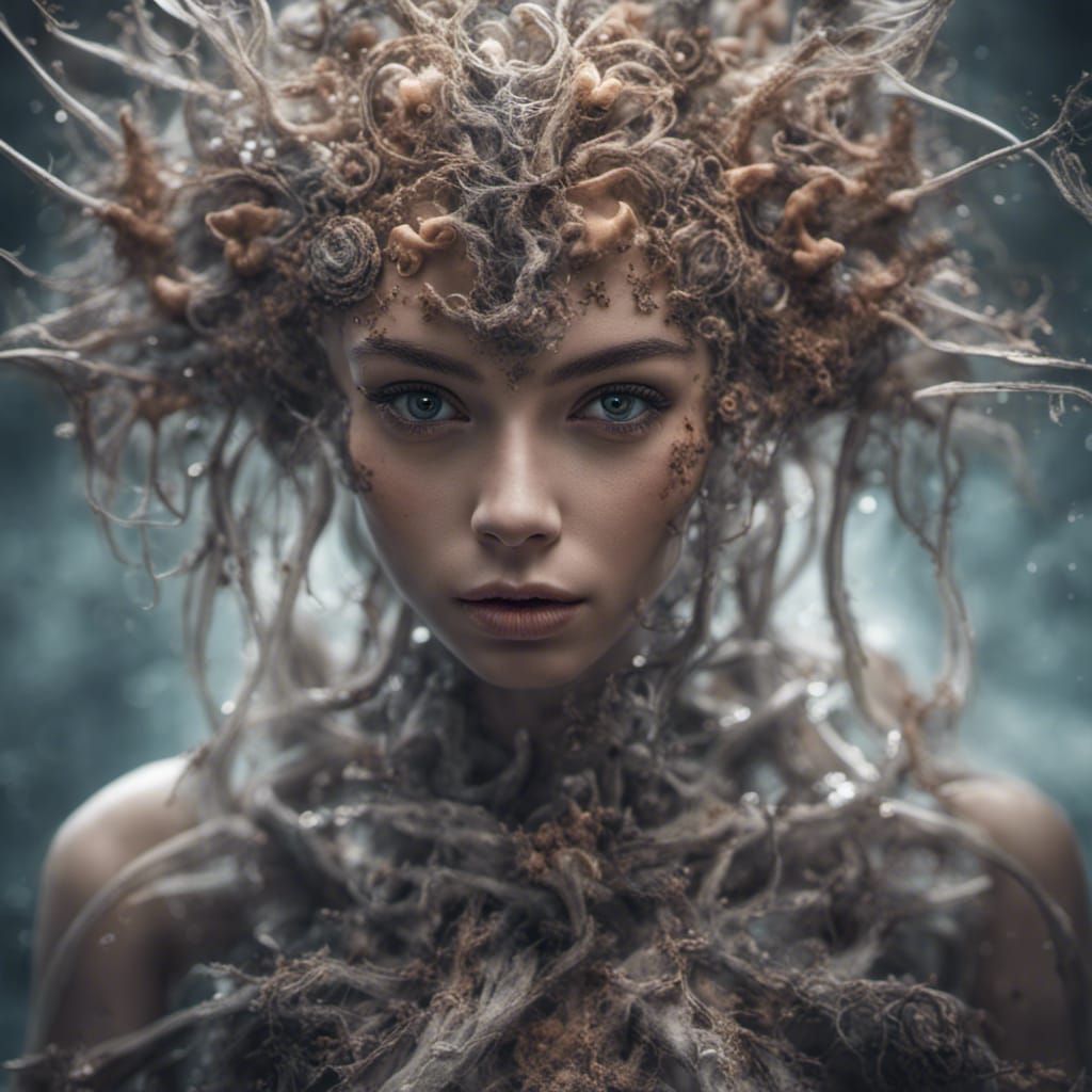 Ethereal Succubus Portrait in Hyperrealistic Style