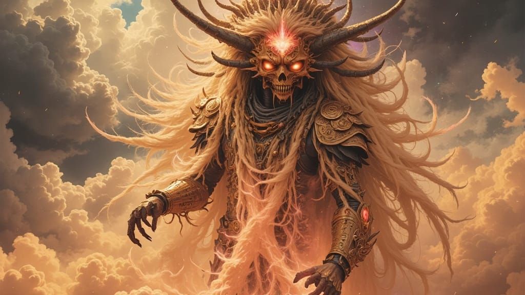 Alien Shamans Dance to Conjure Sandstorm in Synthwave Style