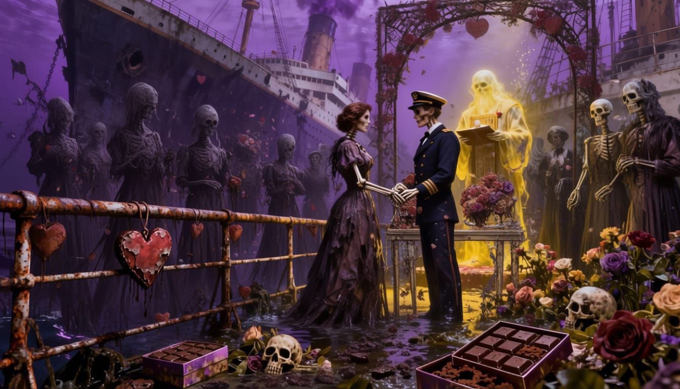 Titanic Ghosts Celebrate Valentine's Day Underwater