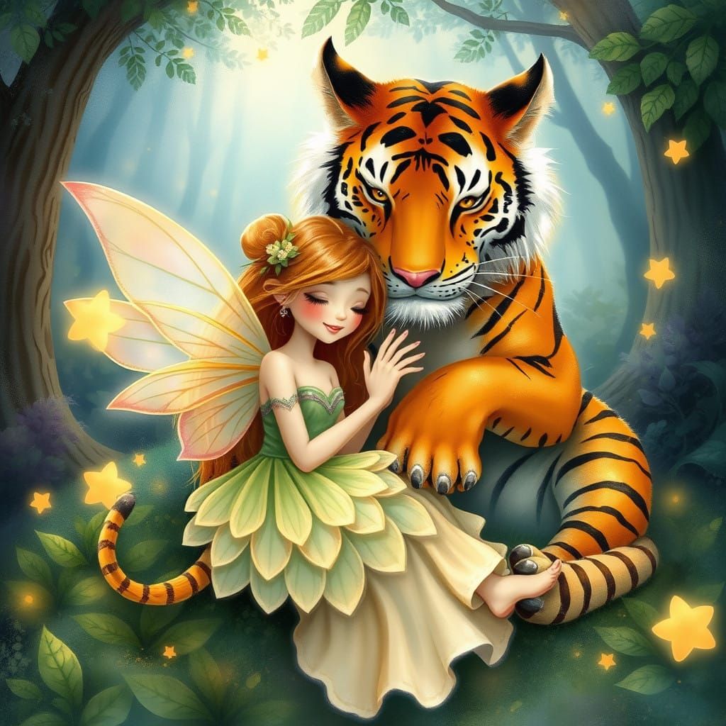 Whimsical Fairy in Enchanted Forest