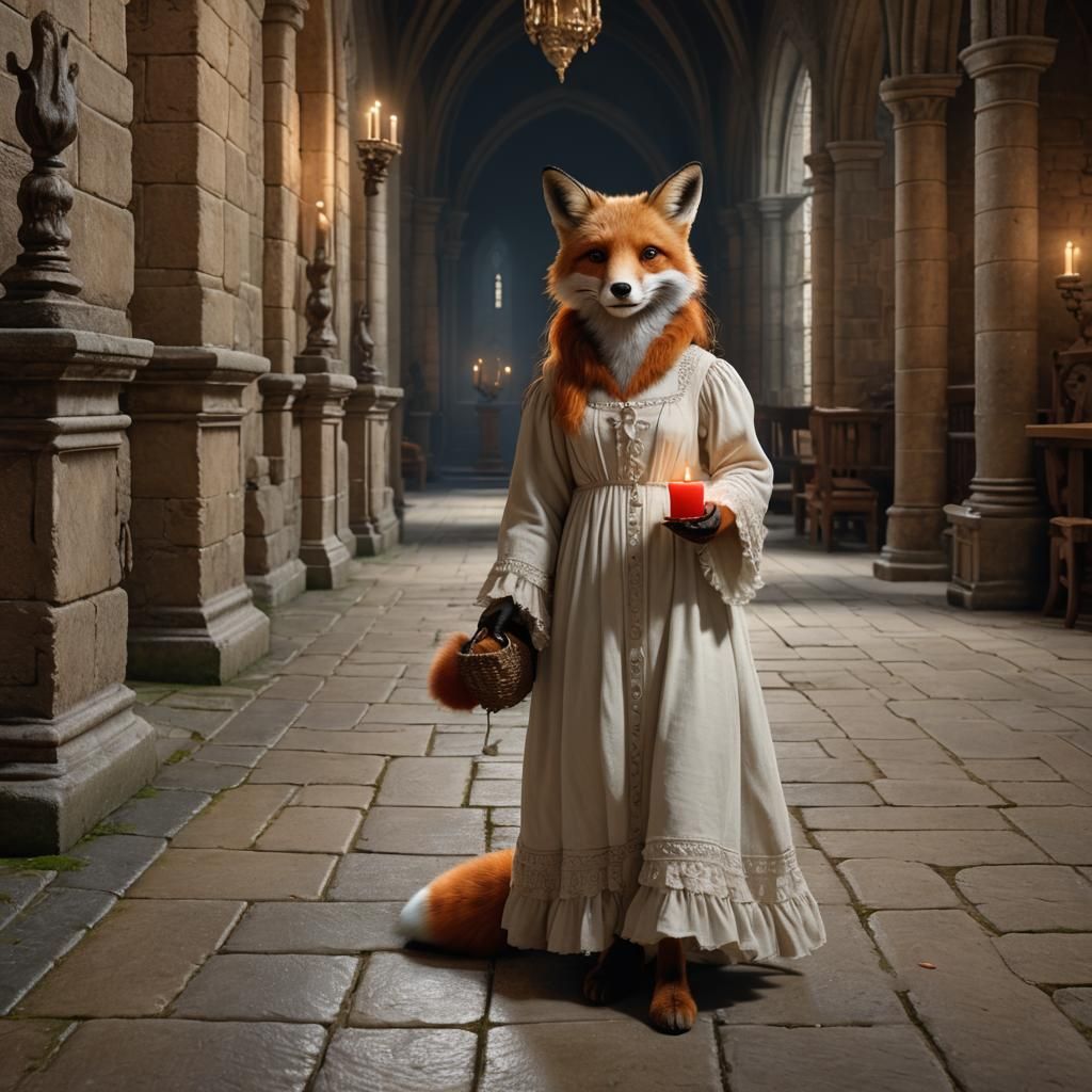 Ethereal Fox Apparition in Underhill Abbey