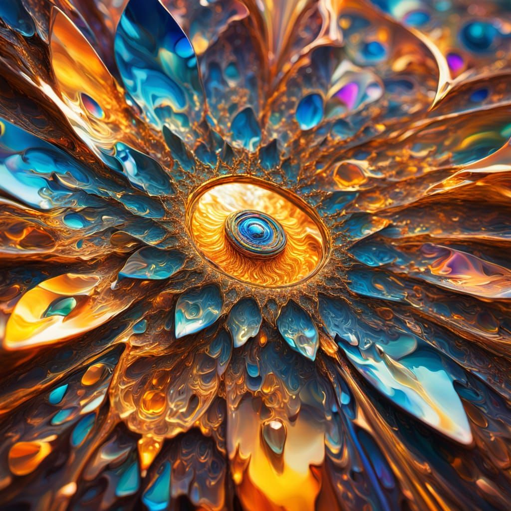 Mesmerizing Kaleidoscope Spin in Vibrant Oil Painting Style