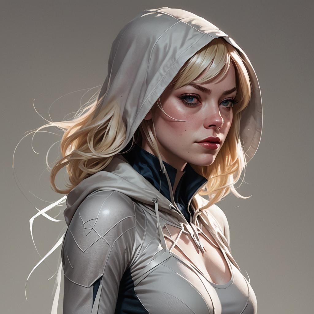 Beautiful blonde Gwen Stacy, the ghost spider 🕷️