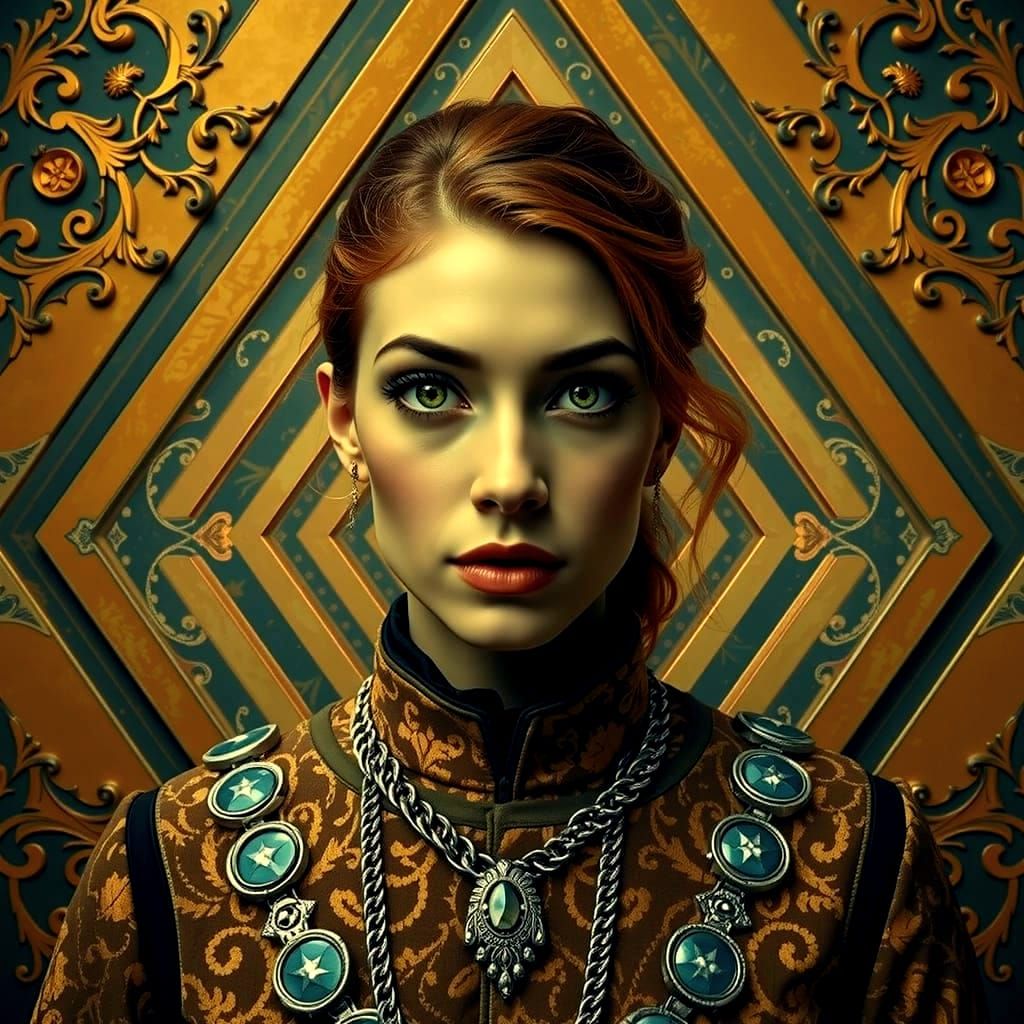 Confident Woman with Ginger Hair in Sunlight