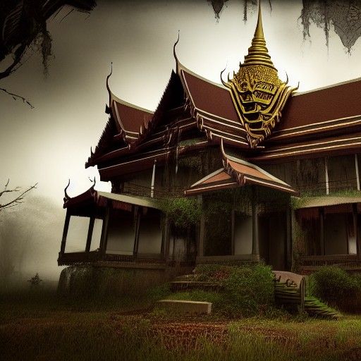 Creepy Abandoned Hotel in Thailand: Matte Painting