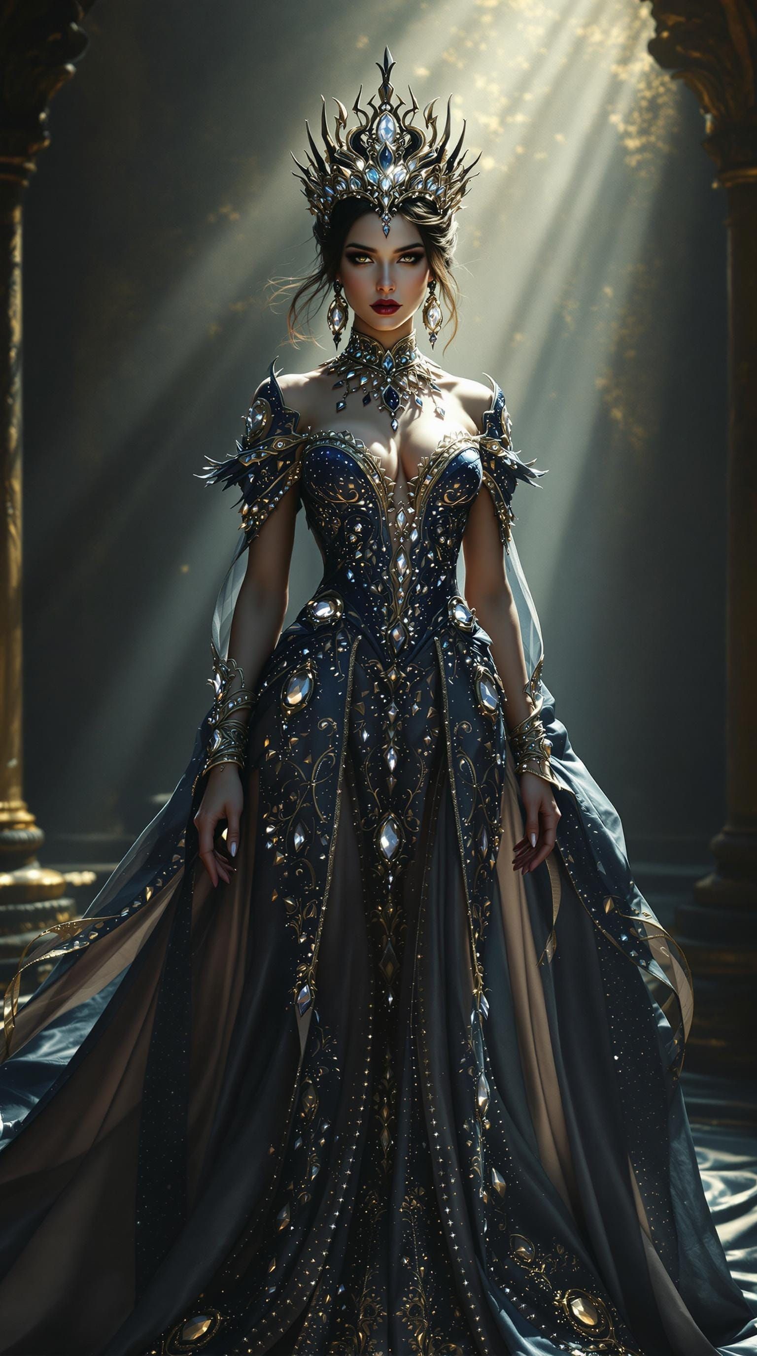 Epic Dark Souls-Inspired Female Character in Majestic Silk G...