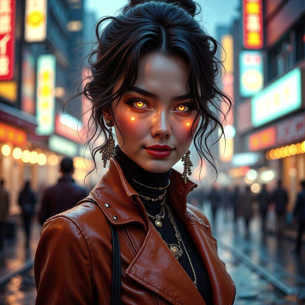 City Lights in Deep Colors