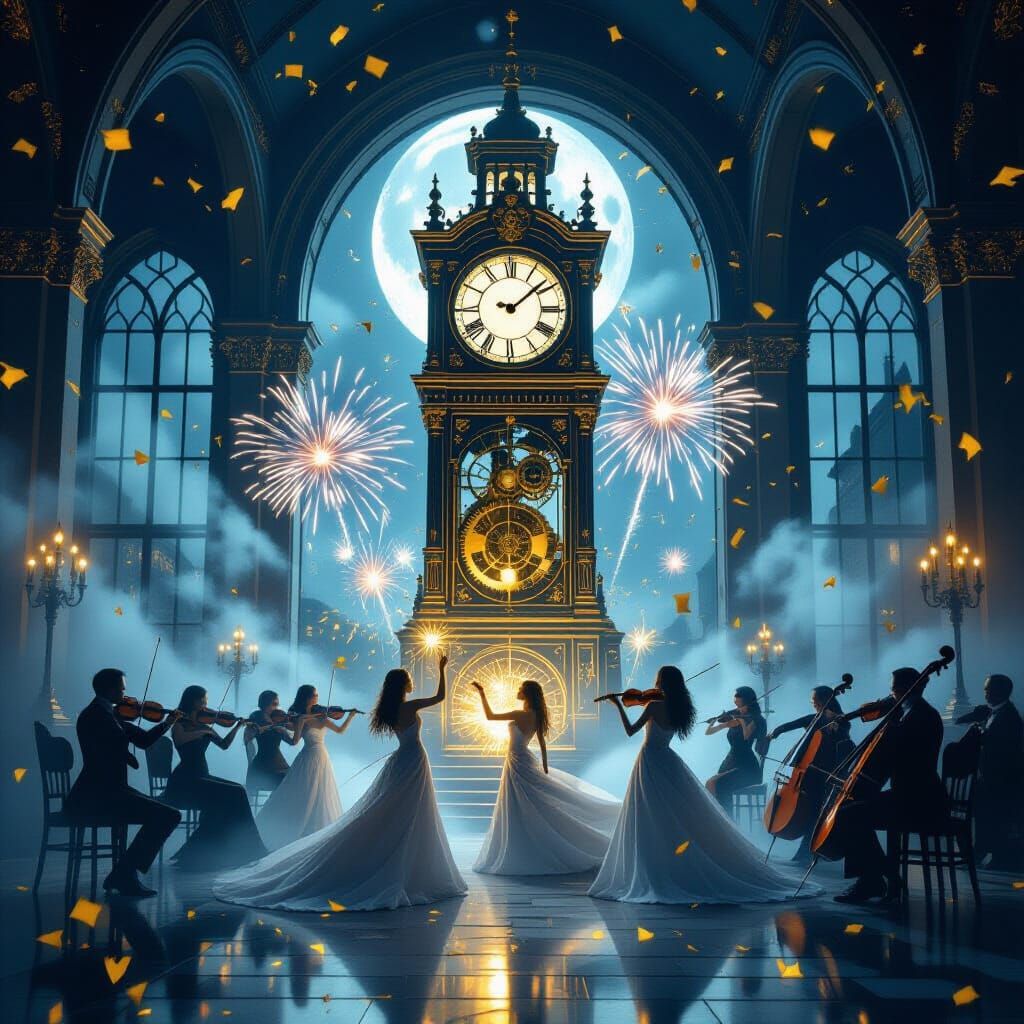Midnight Ballroom Dance in Ancient Clock Tower