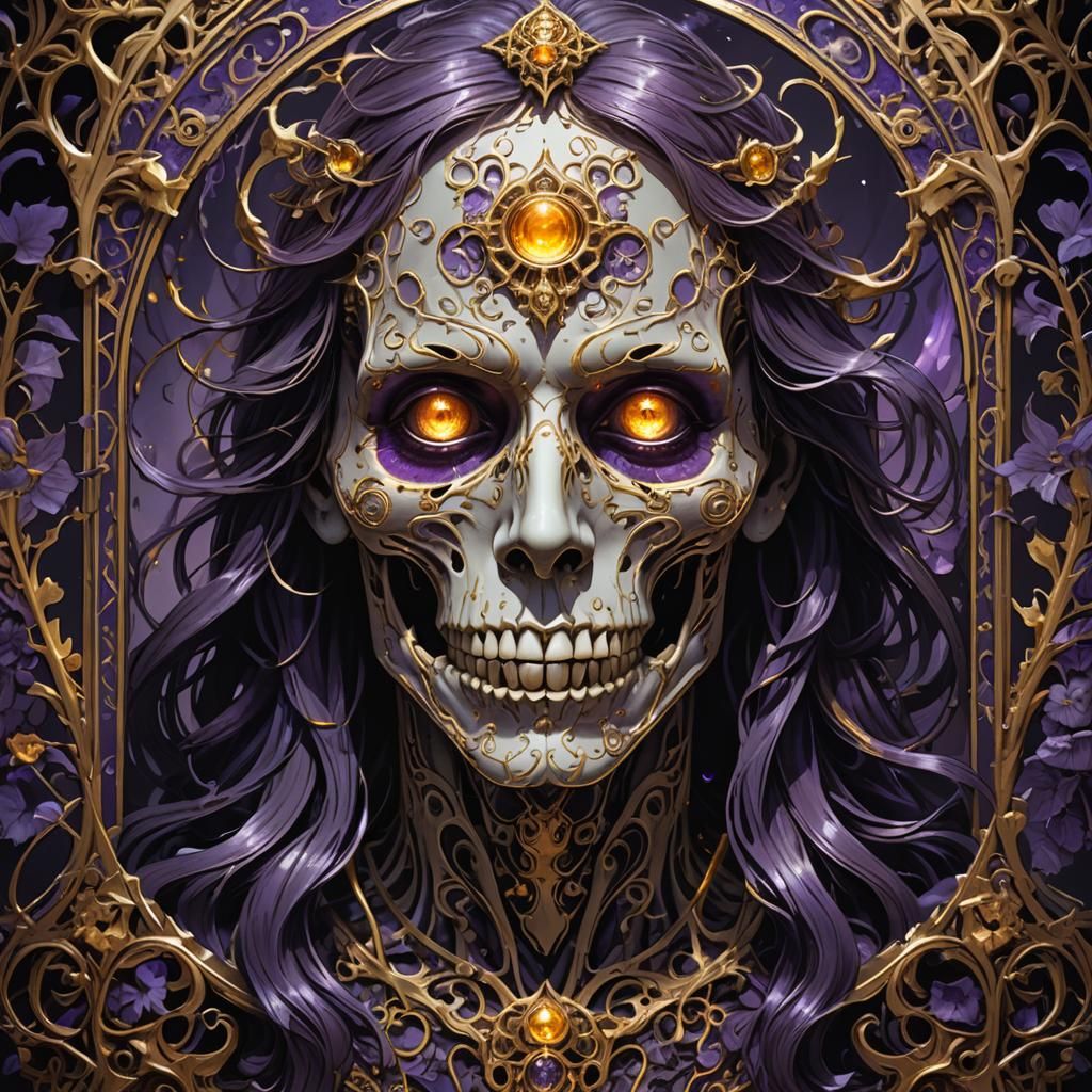 Ghost Face Portrait in Dark Fantasy Style