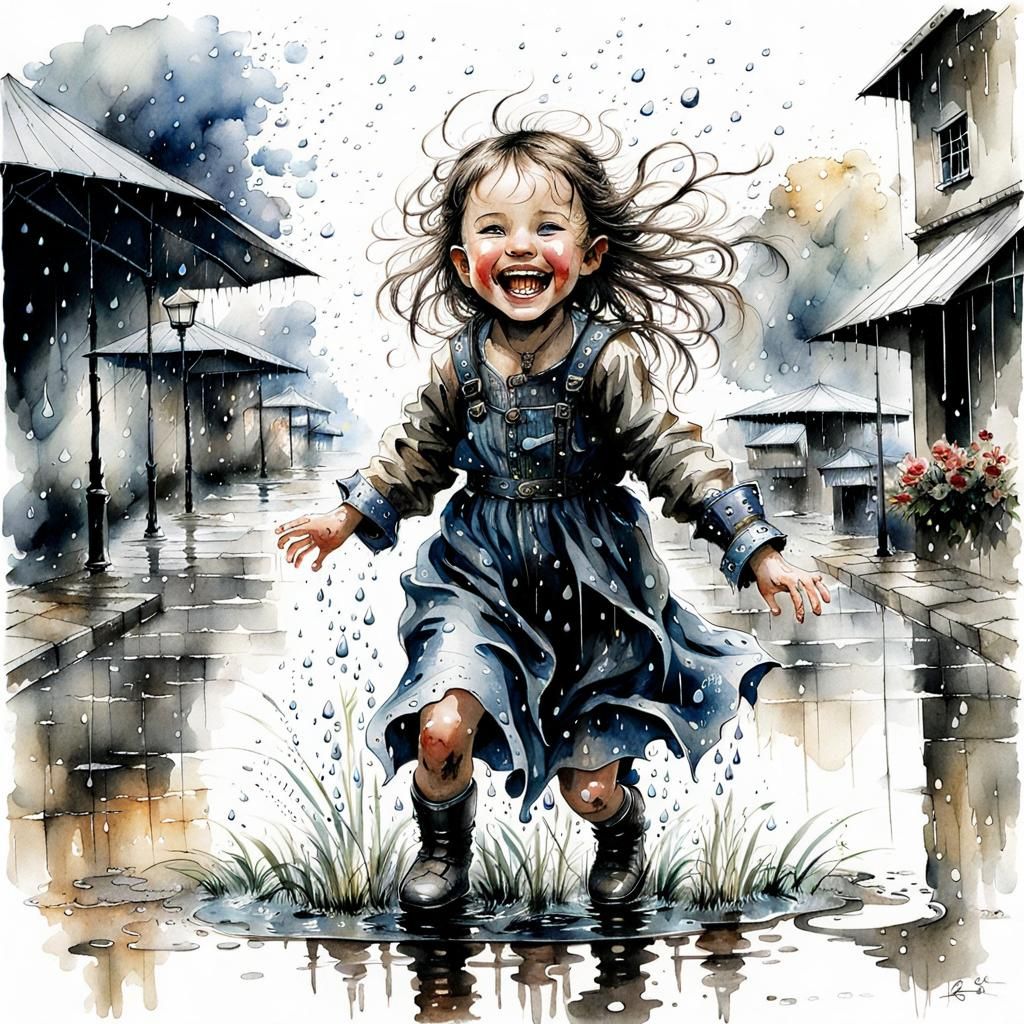 Playing in the rain 05