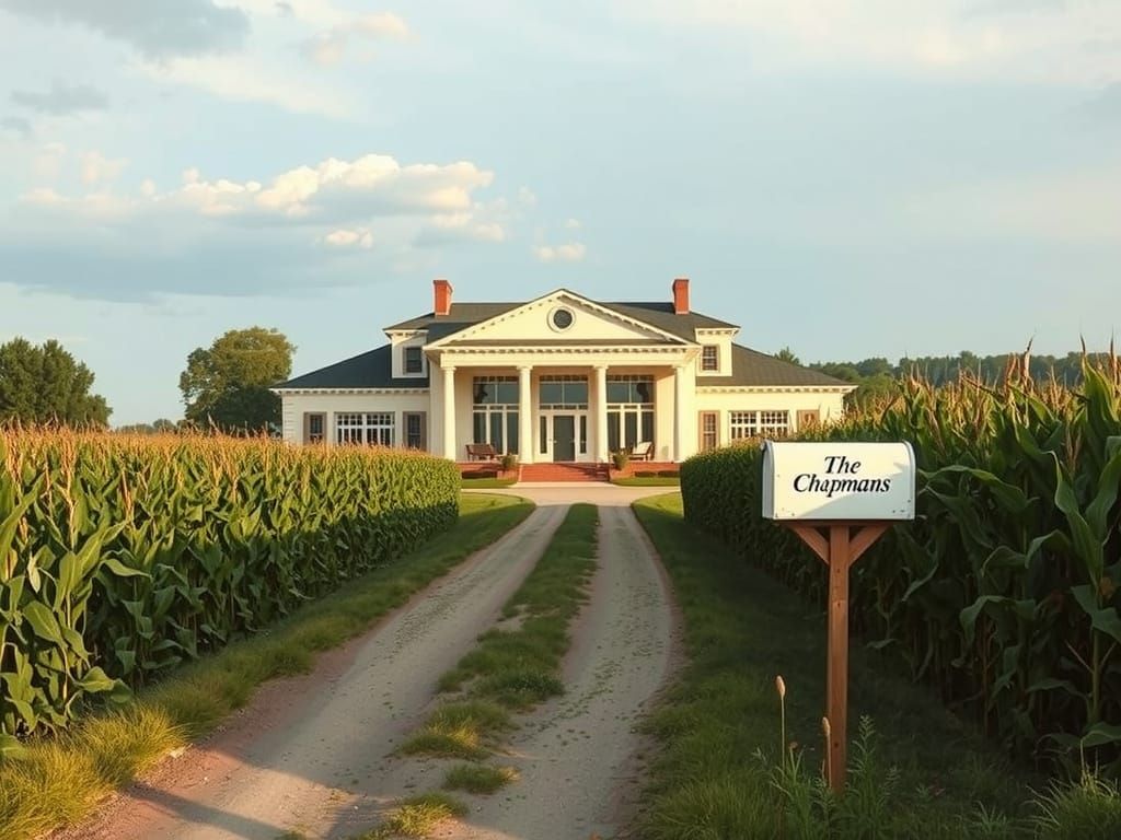 Idyllic Mid-Century Mansion in a Cornfield