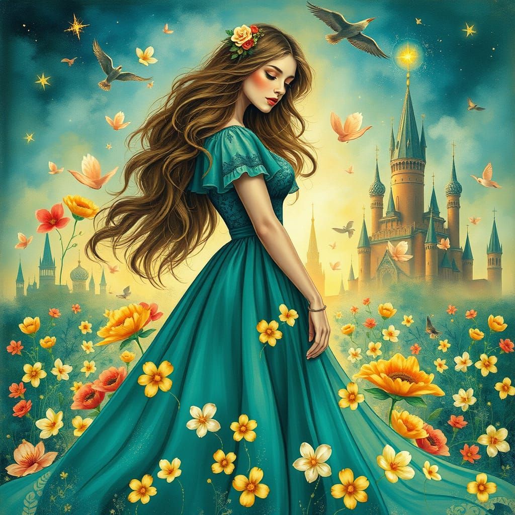 Mystical Fairy Queen in Whimsical Fantasy Land