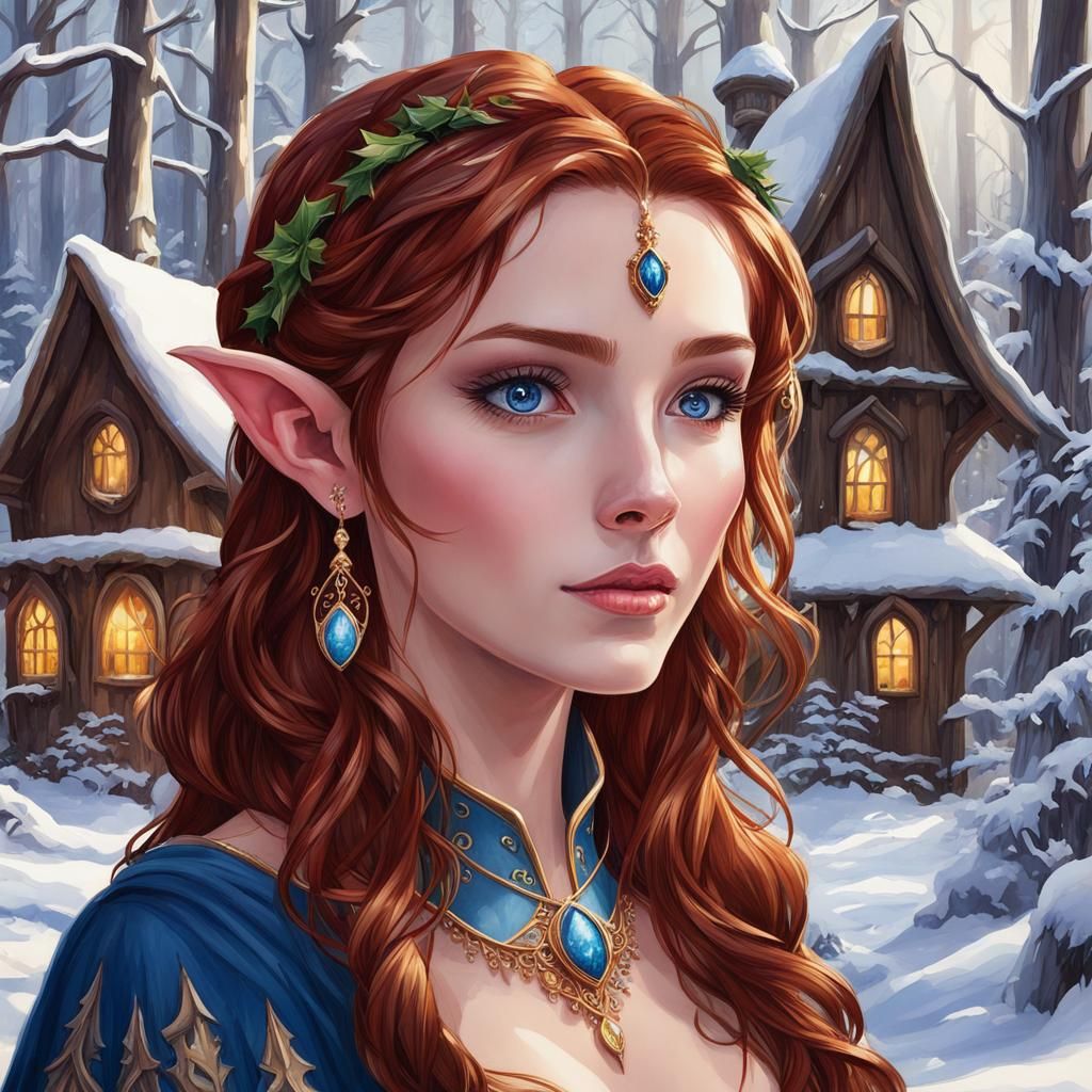A winter Elf in a winter wonderland