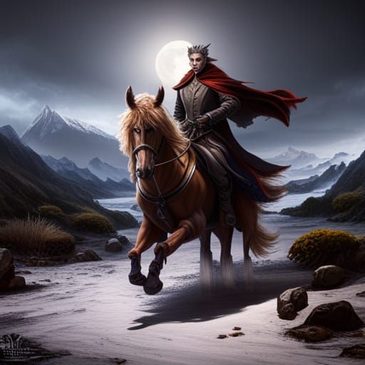 Detailed Matte Painting of Headless Horseman