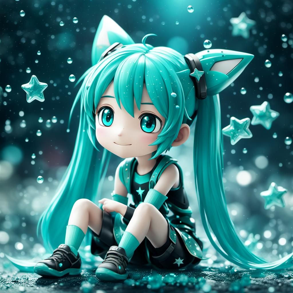Hatsune Miku on a Star: Macro Photography in Fantasy Art Sty...