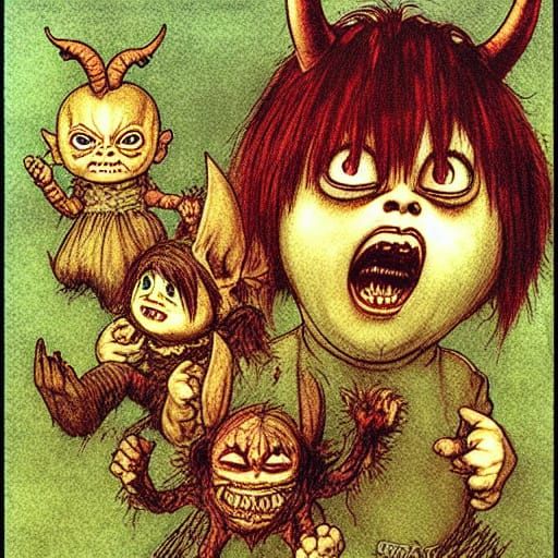 Screaming Demon Photo Illustration: Epic and Detailed