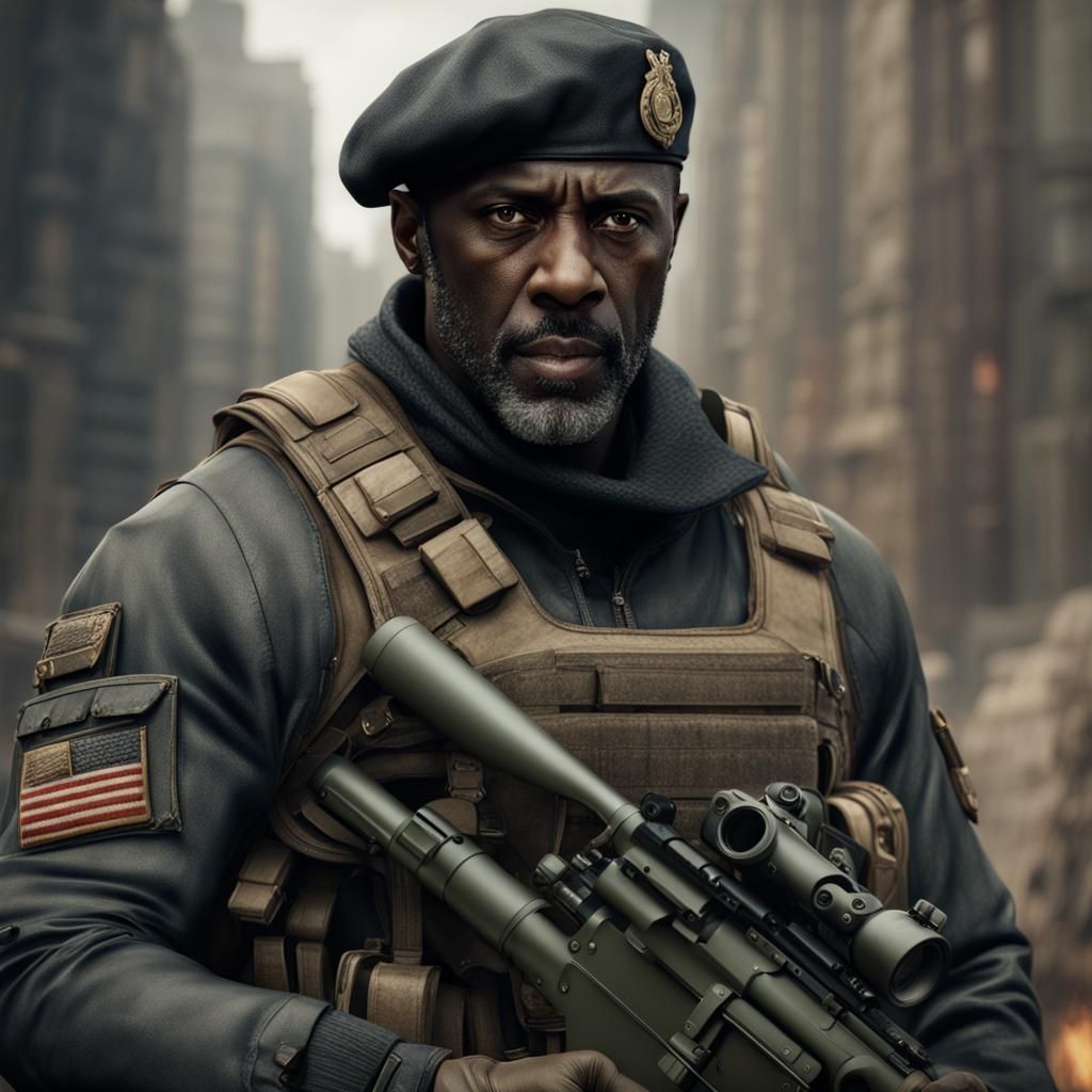 Idris Elba as Modern Tactical Military Soldier