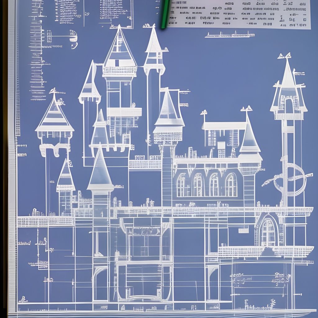 Disney Castle Blueprint as Graph Function