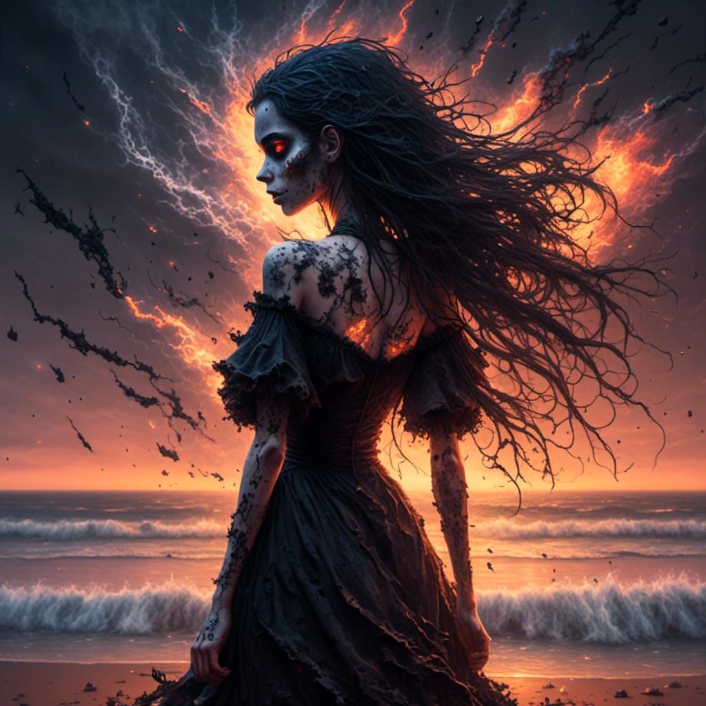 Vampire's Last Sunset: Disintegration on the Beach