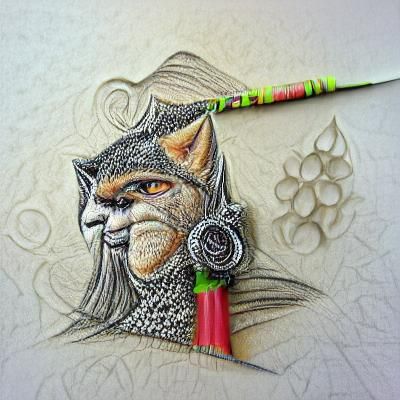 Fierce Feline Warrior in Ancient Armor