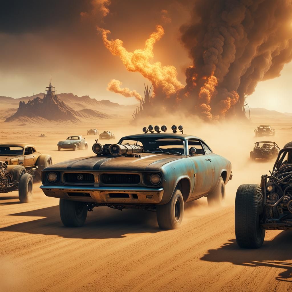 Mad Max Fury Road Drag Race: Detailed Matte Painting