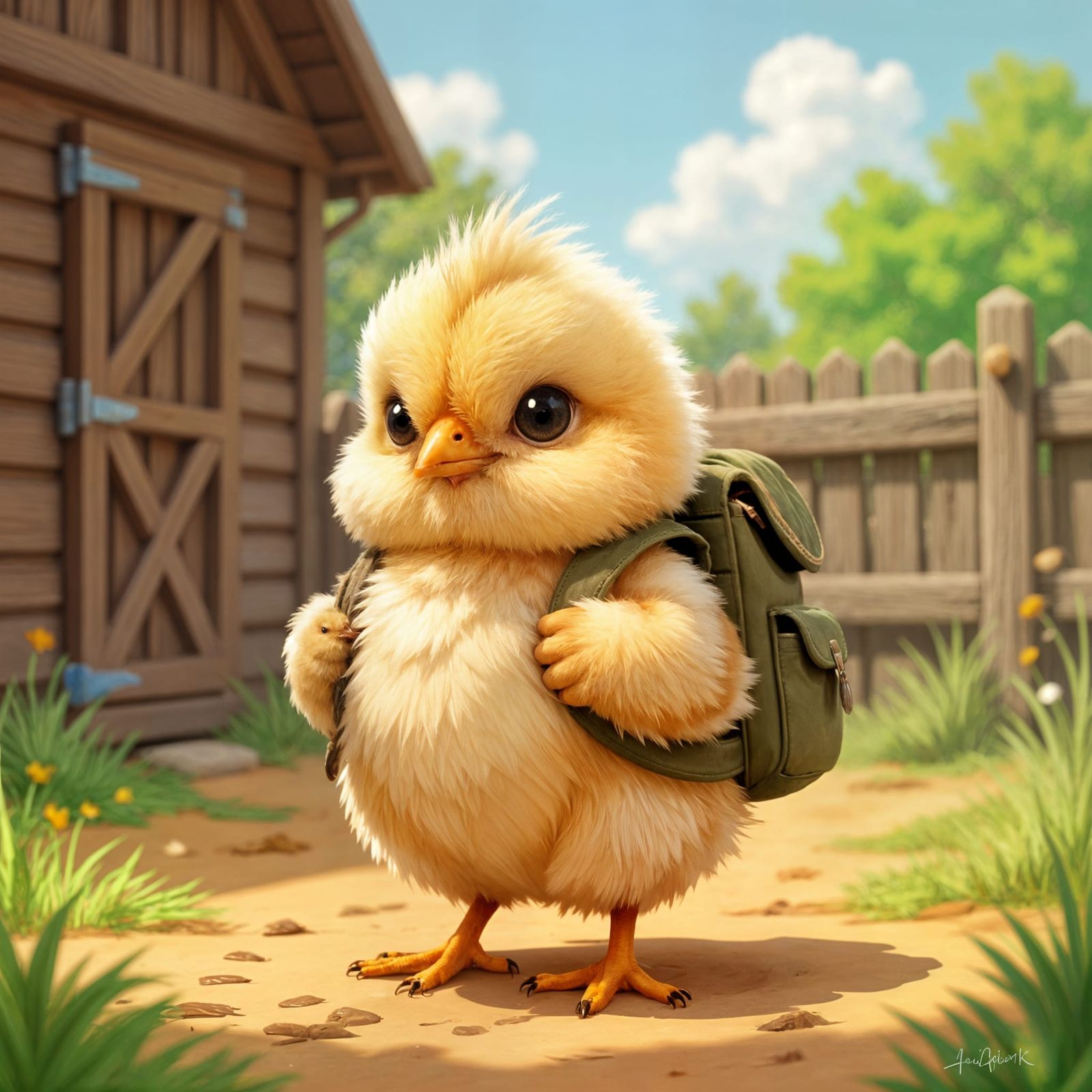 Grumpy Chick Animal Image