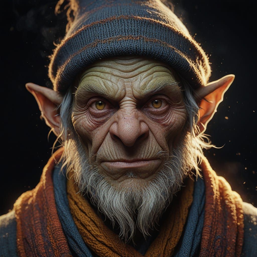 Grizzled Goblin Pyromancer in Triadic Colors