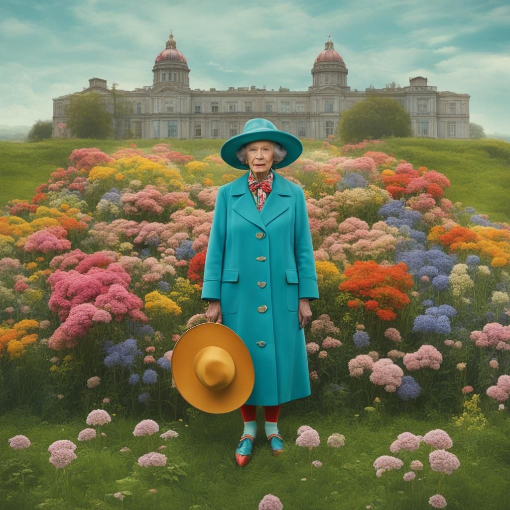 Vintage Fashion in Wes Anderson Style Garden