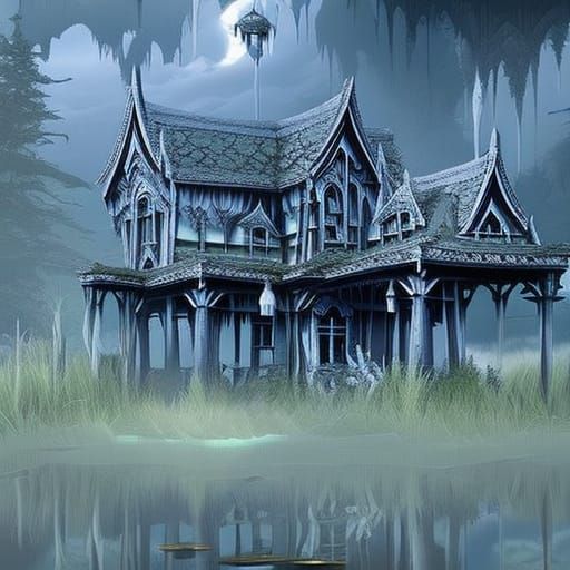 Ghostcore Haunted House in Ornate Horror Setting