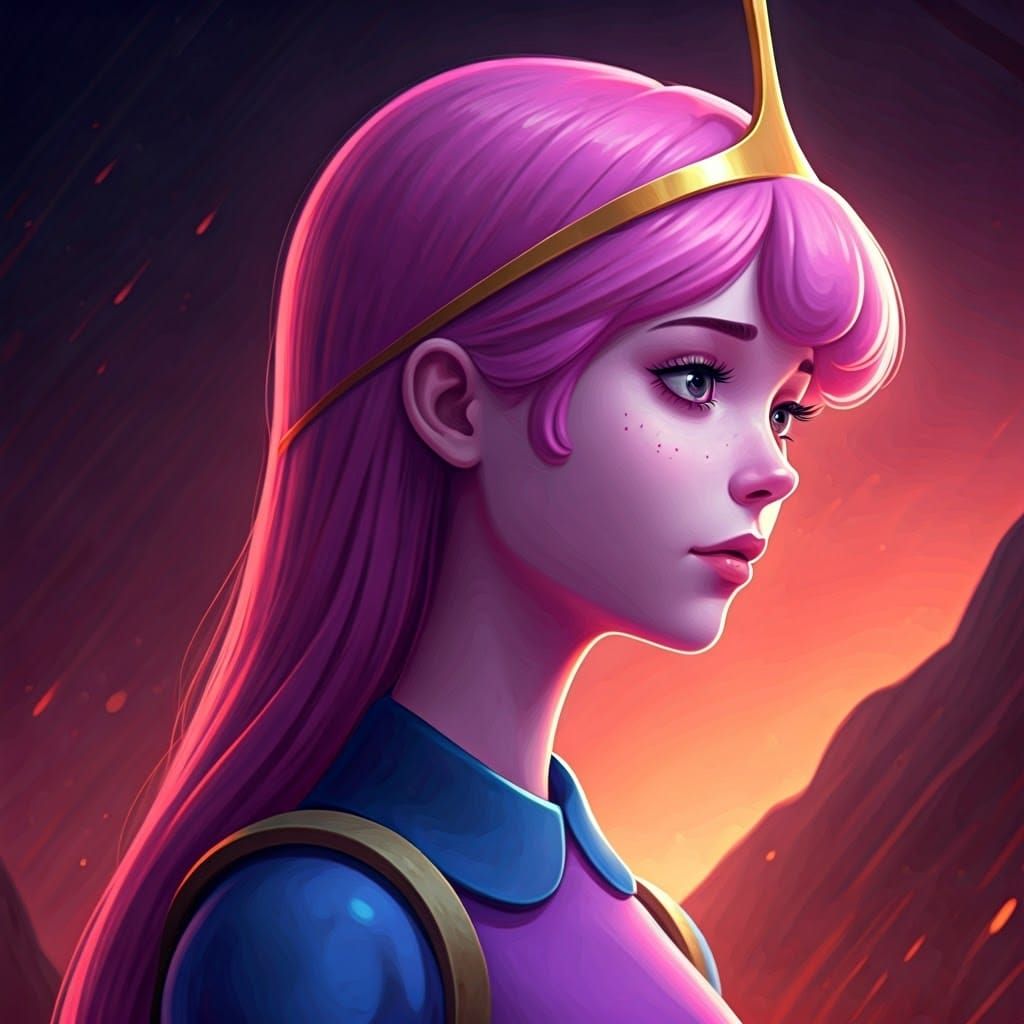 Princess Bubblegum in Futuristic Fantasy Realism