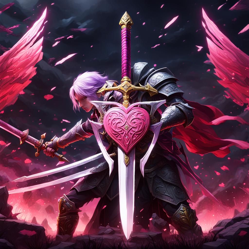 Heart Sword in Dark Fantasy Style